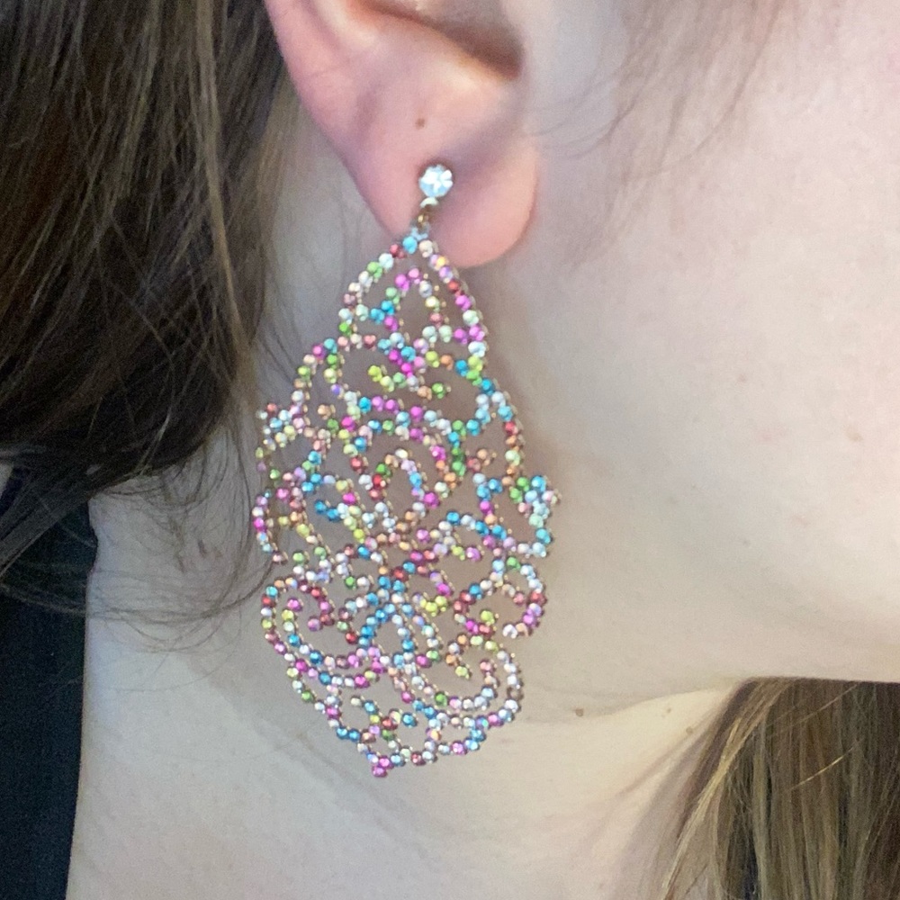 Multicolored earrings - Picture 2 of 2